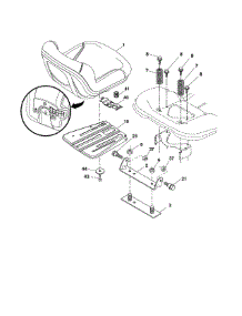 Seat parts for Craftsman Front-Engine Lawn Tractor 917992901 from AppliancePartsPros.com