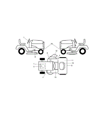 Decals parts for Craftsman Front-Engine Lawn Tractor 917992901 from AppliancePartsPros.com