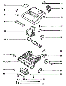 Nozzle And Motor Assembly parts for Eureka Upright Vacuum 9202E/ET from AppliancePartsPros.com