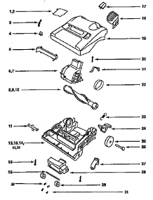 Nozzle And Motor Assembly parts for Eureka Upright Vacuum 9205DT from AppliancePartsPros.com