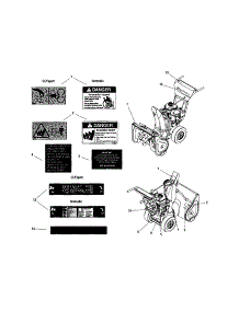 Decals parts for Snapper Gas Snowblower 924IE (1695314) from AppliancePartsPros.com