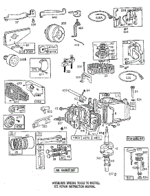 Cylinder Assembly parts for Briggs & Stratton Lawn & Garden Engine 92500 TO 92599 (3164 - 3196) from AppliancePartsPros.com