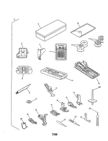 Attachment Set parts for Singer Mechanical Sewing Machine 93220 from AppliancePartsPros.com