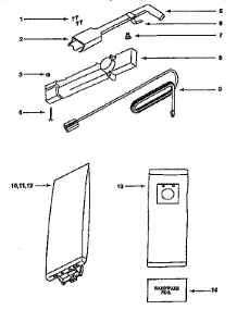 Handle And Bag Housing parts for Eureka Upright Vacuum 9334DT from AppliancePartsPros.com
