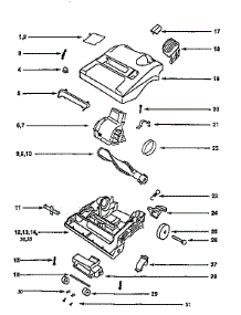 Nozzle And Motor Assembly parts for Eureka Upright Vacuum 9334ET from AppliancePartsPros.com