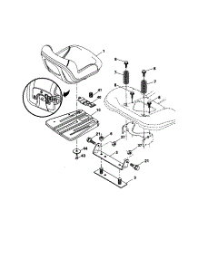 Seat parts for Ariens Front-Engine Lawn Tractor 936042 from AppliancePartsPros.com