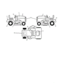 Decals parts for Ariens Front-Engine Lawn Tractor 936045 from AppliancePartsPros.com
