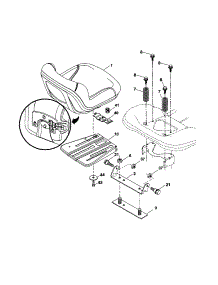 Seat parts for Ariens Front-Engine Lawn Tractor 936050 from AppliancePartsPros.com