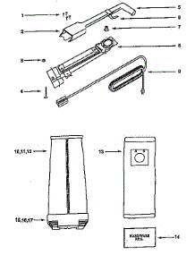 Handle And Bag Housing parts for Eureka Upright Vacuum 9410DTX from AppliancePartsPros.com