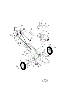 Engine / Housing / Handle / Tires parts for Craftsman Gas Line Trimmer 944360050 from AppliancePartsPros.com