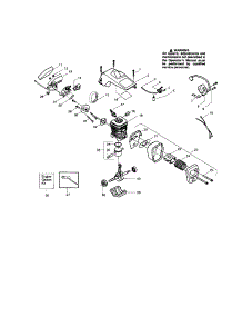 Shield / Cylinder / Crankshaft parts for Craftsman Gas Chainsaw 944411364 from AppliancePartsPros.com