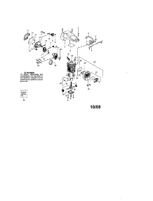 Cylinder / Shield / Crankshaft parts for Craftsman Gas Chainsaw 944415370 from AppliancePartsPros.com