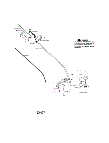 Driveshaft / Handle / Shield parts for Craftsman Gas Line Trimmer 944516360 from AppliancePartsPros.com