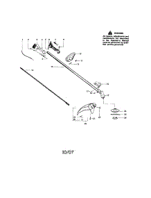 Driveshaft / Shield / Handle parts for Craftsman Gas Line Trimmer 944516571 from AppliancePartsPros.com