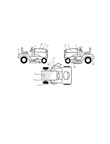 Decals parts for Craftsman Front-Engine Lawn Tractor 944601881 from AppliancePartsPros.com