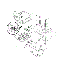 Seat parts for Craftsman Front-Engine Lawn Tractor 944603620 from AppliancePartsPros.com