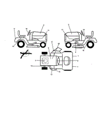 Decals parts for Craftsman Front-Engine Lawn Tractor 944609810 from AppliancePartsPros.com
