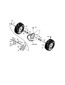 Wheels parts for Sears Canada Gas Snowblower 95052131-2 from AppliancePartsPros.com