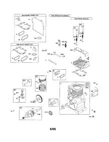 Cylinder / Crankshaft parts for Briggs & Stratton Lawn & Garden Engine 95212-0138-E1 from AppliancePartsPros.com