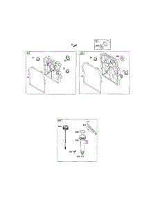 Crankcase Cover / Dipstick / Tube parts for Briggs & Stratton Lawn & Garden Engine 95212-0138-E1 from AppliancePartsPros.com