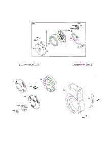 Rewind Starter / Flywheel parts for Briggs & Stratton Lawn & Garden Engine 95212-0138-E1 from AppliancePartsPros.com