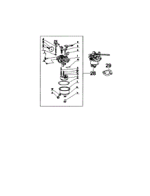 Carburetor parts for Mtd Lawn & Garden Engine 952Z170-V0B from AppliancePartsPros.com