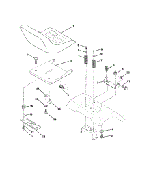 Seat parts for Southern States Front-Engine Lawn Tractor 96012002100 from AppliancePartsPros.com