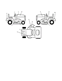 Decals parts for Southern States Front-Engine Lawn Tractor 96012002200 from AppliancePartsPros.com