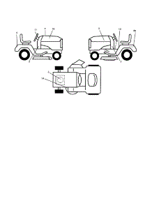 Decals parts for Southern States Front-Engine Lawn Tractor 96012005500 from AppliancePartsPros.com