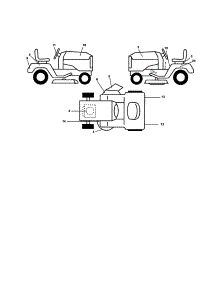 Decals parts for Ryobi Front-Engine Lawn Tractor 96016000400 from AppliancePartsPros.com