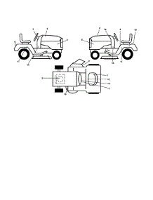 Decals parts for Ariens Front-Engine Lawn Tractor 96016002300 from AppliancePartsPros.com
