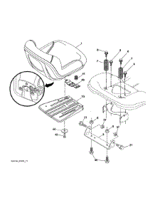 Seat Assembly parts for Poulan Front-Engine Lawn Tractor 96042016701 from AppliancePartsPros.com