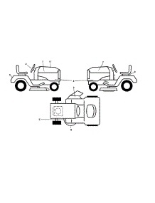 Decals parts for Poulan Front-Engine Lawn Tractor 96042016701 from AppliancePartsPros.com