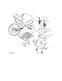 Seat Assembly parts for Craftsman Front-Engine Lawn Tractor 960420217 from AppliancePartsPros.com
