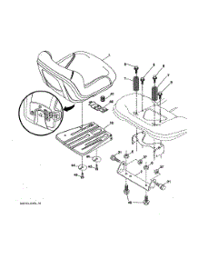 Seat parts for Craftsman Front-Engine Lawn Tractor 960420218 from AppliancePartsPros.com