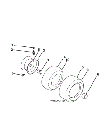 Wheels & Tires parts for Craftsman Front-Engine Lawn Tractor 960420218 from AppliancePartsPros.com