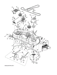 Mower Deck parts for Craftsman Front-Engine Lawn Tractor 960420221 from AppliancePartsPros.com