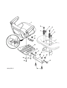 Seat Assembly parts for Craftsman Front-Engine Lawn Tractor 960420222 from AppliancePartsPros.com