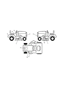 Decals parts for Craftsman Front-Engine Lawn Tractor 960420223 from AppliancePartsPros.com