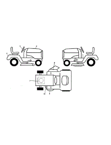 Decals parts for Jonsered Front-Engine Lawn Tractor 96043019700 from AppliancePartsPros.com