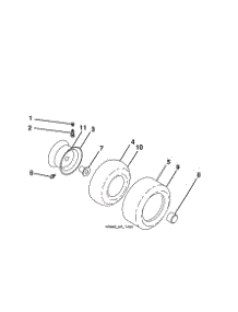 Wheels & Tires parts for Jonsered Front-Engine Lawn Tractor 96043019700 from AppliancePartsPros.com