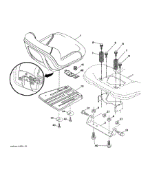 Seat parts for Husqvarna Front-Engine Lawn Tractor 96043025900 from AppliancePartsPros.com