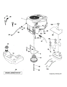 Engine parts for Husqvarna Front-Engine Lawn Tractor 96043027700 from AppliancePartsPros.com