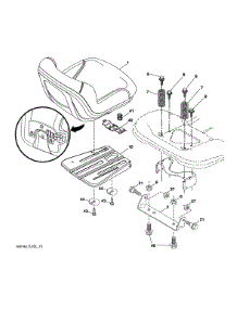 Seat Assembly parts for Husqvarna Front-Engine Lawn Tractor 96043028100 from AppliancePartsPros.com