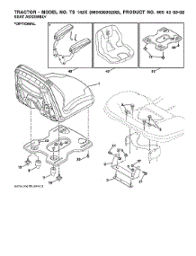 Seat Assy Parts parts for Husqvarna Front-Engine Lawn Tractor 96043030200 from AppliancePartsPros.com