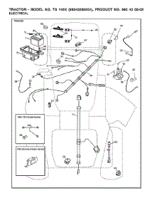Electrical parts for Husqvarna Front-Engine Lawn Tractor 96043030201 from AppliancePartsPros.com