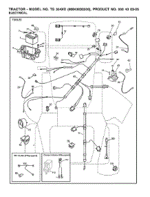 Electrical parts for Husqvarna Front-Engine Lawn Tractor 96043030500 from AppliancePartsPros.com