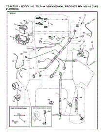 Electrical parts for Husqvarna Front-Engine Lawn Tractor 96043030900 from AppliancePartsPros.com