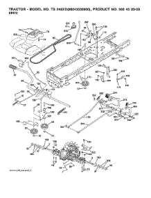 Drive parts for Husqvarna Front-Engine Lawn Tractor 96043030900 from AppliancePartsPros.com