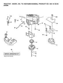 Engine parts for Husqvarna Front-Engine Lawn Tractor 96043030900 from AppliancePartsPros.com